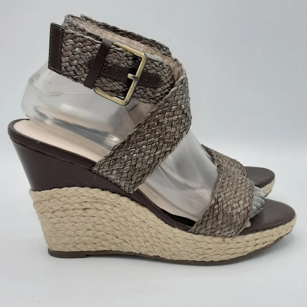Andrew Geller Mix Espadrille Strappy Wedge Heel